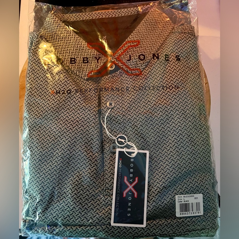 Bobby Jones Men’s Large Golf Polo Shirt, short sleeve, brand new in package